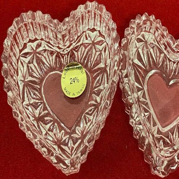 Crystal Jewelry Box Storage Organization Crystal Heart Shaped Box 24 Lead Crystal Great Poshmark
